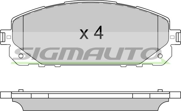 SIGMAUTO SPB605 - Тормозные колодки, дисковые, комплект unicars.by