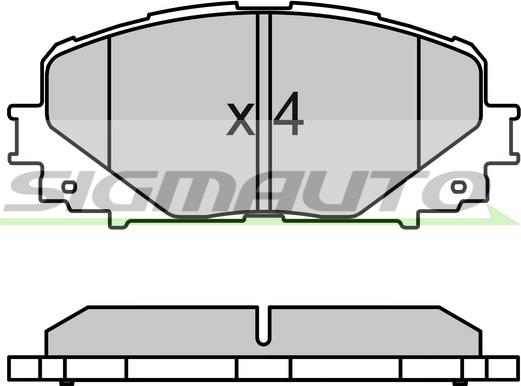 SIGMAUTO SPB600 - Тормозные колодки, дисковые, комплект unicars.by