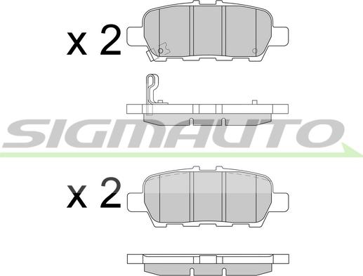 SIGMAUTO SPB608 - Тормозные колодки, дисковые, комплект unicars.by