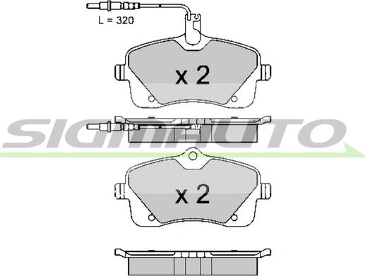 SIGMAUTO SPB618 - Тормозные колодки, дисковые, комплект unicars.by