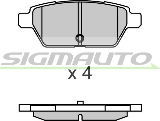 SIGMAUTO SPB683 - Тормозные колодки, дисковые, комплект unicars.by