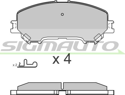 SIGMAUTO SPB629 - Тормозные колодки, дисковые, комплект unicars.by