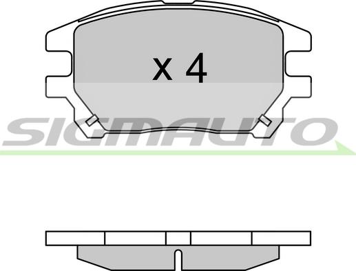 SIGMAUTO SPB622 - Тормозные колодки, дисковые, комплект unicars.by