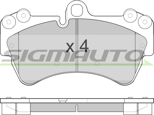 SIGMAUTO SPB099 - Тормозные колодки, дисковые, комплект unicars.by