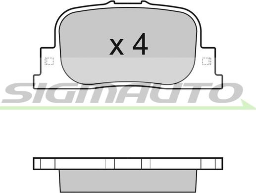 SIGMAUTO SPB063 - Тормозные колодки, дисковые, комплект unicars.by