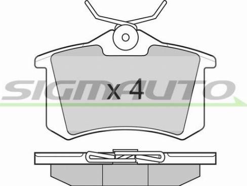 SIGMAUTO SPB004 - Тормозные колодки, дисковые, комплект unicars.by