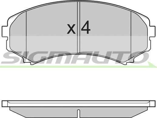 SIGMAUTO SPB001 - Тормозные колодки, дисковые, комплект unicars.by