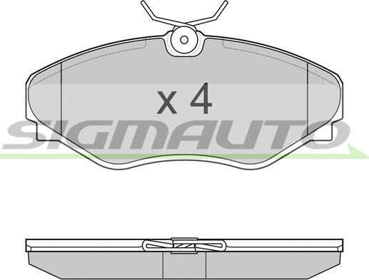 SIGMAUTO SPB011 - Тормозные колодки, дисковые, комплект unicars.by