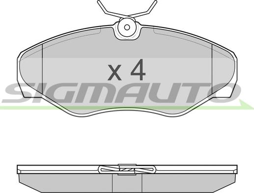 SIGMAUTO SPB012 - Тормозные колодки, дисковые, комплект unicars.by