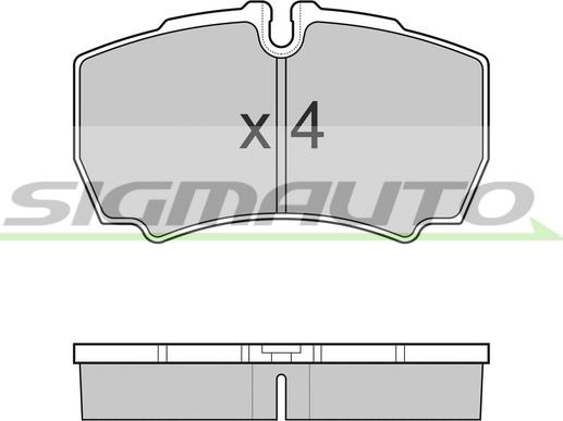 SIGMAUTO SPB025 - Тормозные колодки, дисковые, комплект unicars.by