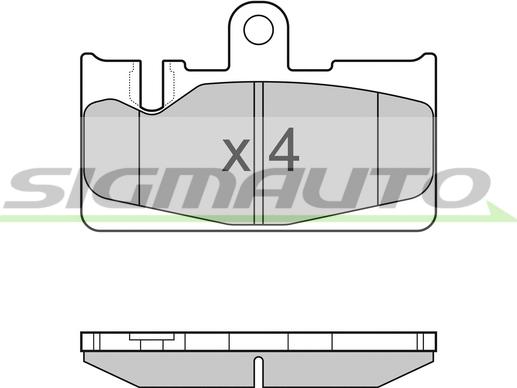 SIGMAUTO SPB022 - Тормозные колодки, дисковые, комплект unicars.by