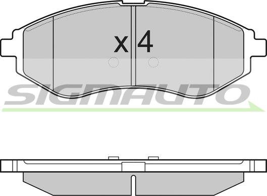 SIGMAUTO SPB111 - Тормозные колодки, дисковые, комплект unicars.by