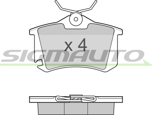 SIGMAUTO SPB175 - Тормозные колодки, дисковые, комплект unicars.by