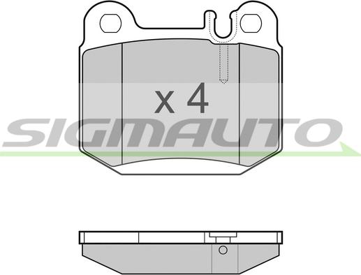 SIGMAUTO SPB177 - Тормозные колодки, дисковые, комплект unicars.by