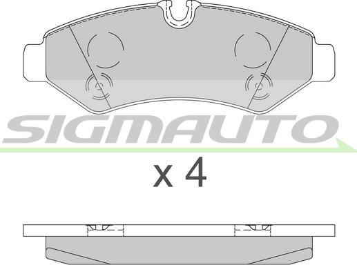 SIGMAUTO SPB848 - Тормозные колодки, дисковые, комплект unicars.by