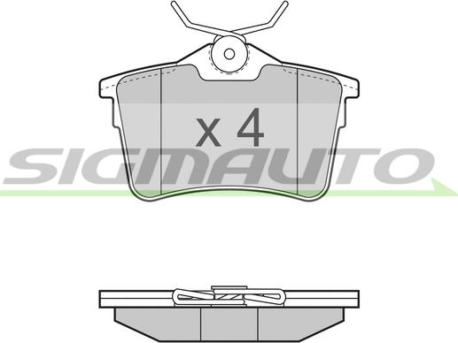 SIGMAUTO SPB386 - Тормозные колодки, дисковые, комплект unicars.by