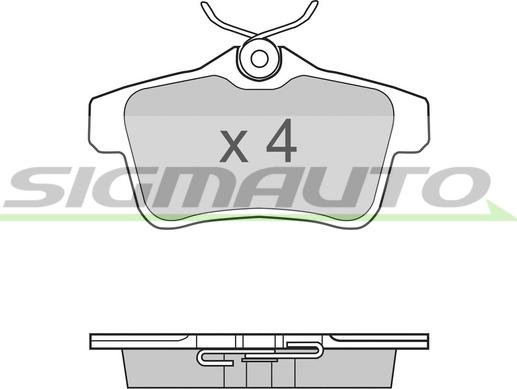 SIGMAUTO SPB387 - Тормозные колодки, дисковые, комплект unicars.by