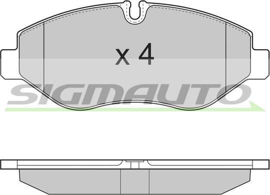 SIGMAUTO SPB324 - Тормозные колодки, дисковые, комплект unicars.by