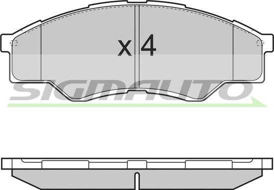 SIGMAUTO SPB375 - Тормозные колодки, дисковые, комплект unicars.by