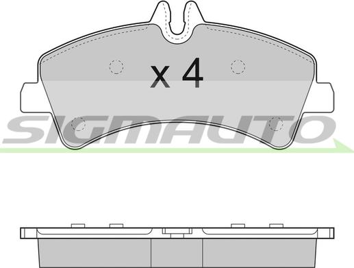 SIGMAUTO SPB291 - Тормозные колодки, дисковые, комплект unicars.by