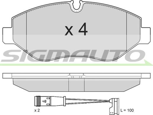 SIGMAUTO SPB292TR - Тормозные колодки, дисковые, комплект unicars.by