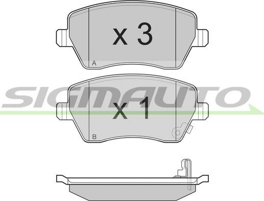 SIGMAUTO SPB248 - Тормозные колодки, дисковые, комплект unicars.by