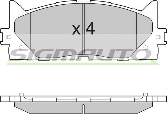 SIGMAUTO SPB253 - Тормозные колодки, дисковые, комплект unicars.by