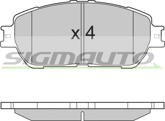 SIGMAUTO SPB209 - Тормозные колодки, дисковые, комплект unicars.by