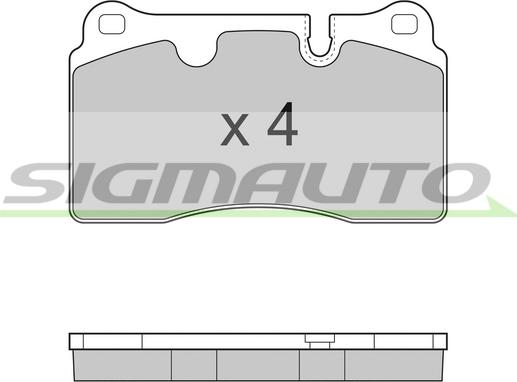 SIGMAUTO SPB288 - Тормозные колодки, дисковые, комплект unicars.by