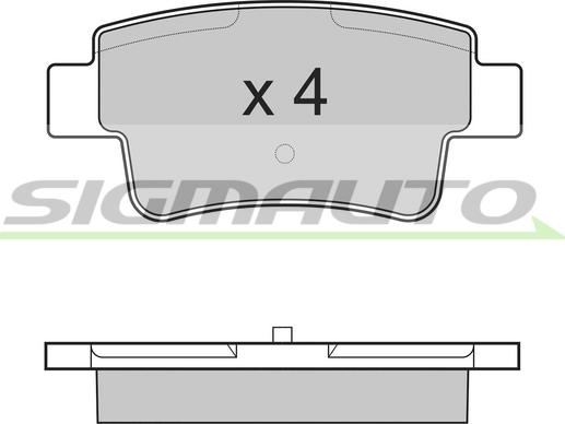 SIGMAUTO SPB228 - Тормозные колодки, дисковые, комплект unicars.by