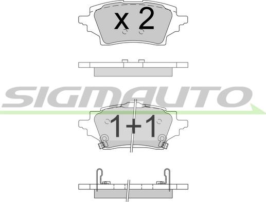 SIGMAUTO SPB796 - Тормозные колодки, дисковые, комплект unicars.by