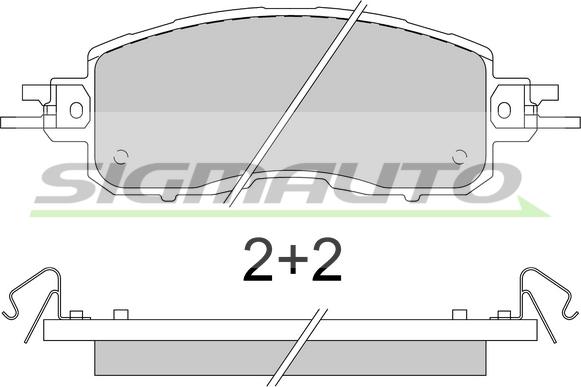 SIGMAUTO SPB797 - Тормозные колодки, дисковые, комплект unicars.by