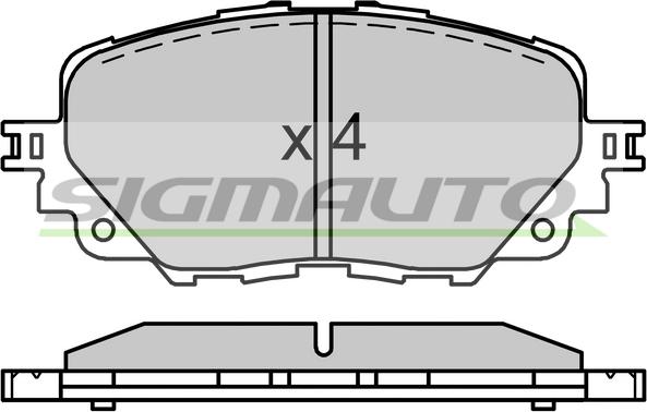 SIGMAUTO SPB750 - Тормозные колодки, дисковые, комплект unicars.by