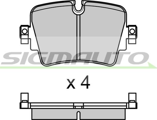 SIGMAUTO SPB701 - Тормозные колодки, дисковые, комплект unicars.by