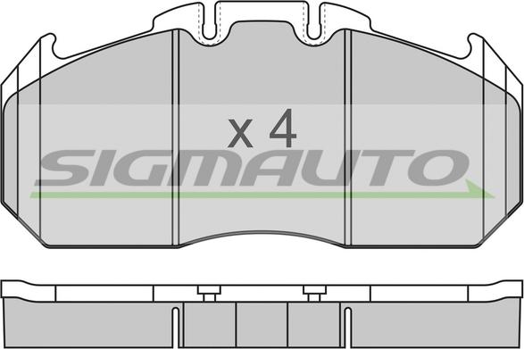 SIGMAUTO SPT310 - Тормозные колодки, дисковые, комплект unicars.by