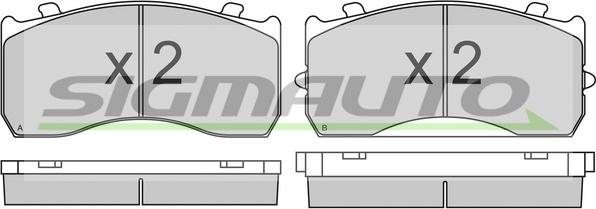 SIGMAUTO SPT321 - Тормозные колодки, дисковые, комплект unicars.by