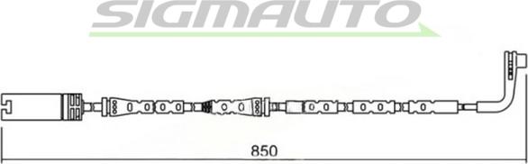 SIGMAUTO WI0635 - Сигнализатор, износ тормозных колодок unicars.by