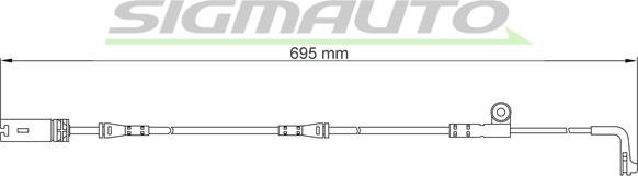 SIGMAUTO WI0636 - Сигнализатор, износ тормозных колодок unicars.by