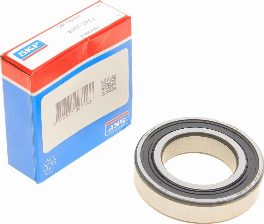 SKF 6007-2RS1 - Подшипник промежуточный, приводной вал unicars.by