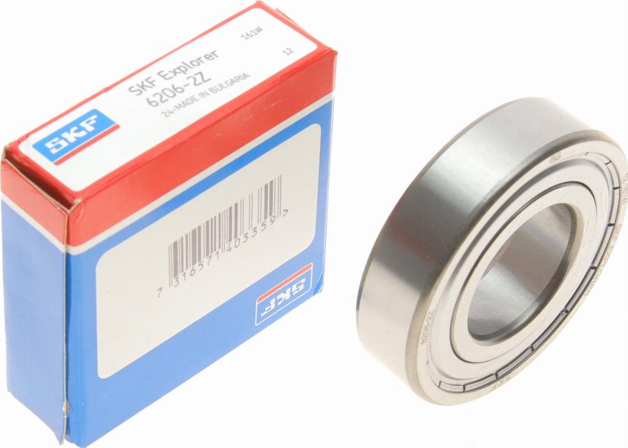 SKF 6206-2Z - Подшипник, вал вентилятора системы охлаждения двигателя unicars.by