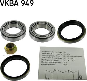 SKF VKBA 949 - Комплект подшипника ступицы колеса unicars.by