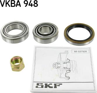 SKF VKBA 948 - Комплект подшипника ступицы колеса unicars.by