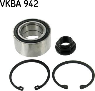 SKF VKBA 942 - Комплект подшипника ступицы колеса unicars.by