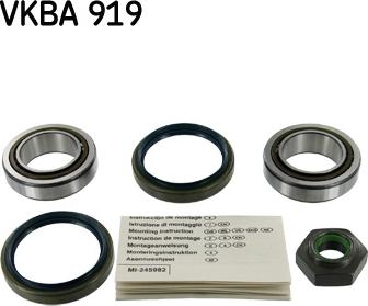 SKF VKBA 919 - Комплект подшипника ступицы колеса unicars.by