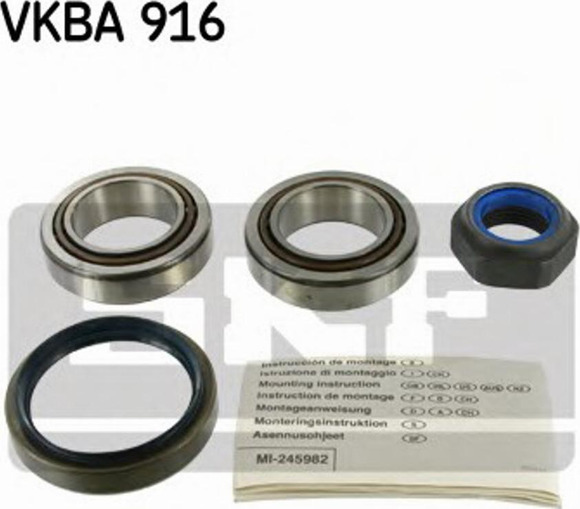 SKF VKBA 916 - Комплект подшипника ступицы колеса unicars.by