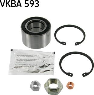 SKF VKBA 593 - Комплект подшипника ступицы колеса unicars.by