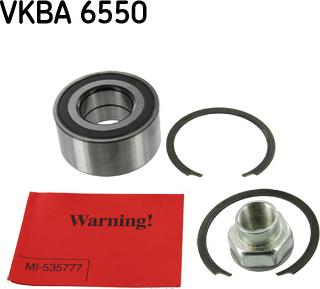 SKF VKBA 6550 - Комплект подшипника ступицы колеса unicars.by