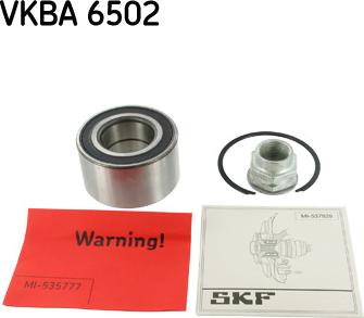 SKF VKBA 6502 - Комплект подшипника ступицы колеса unicars.by