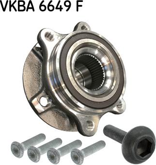 SKF VKBA 6649 F - Комплект подшипника ступицы колеса unicars.by