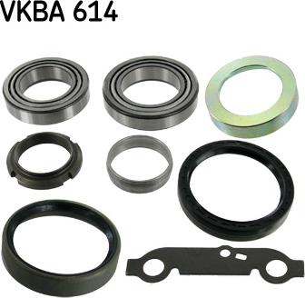 SKF VKBA 614 - Комплект подшипника ступицы колеса unicars.by